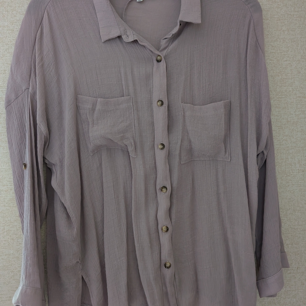 HYFVE Lavender Button-Up Blouse